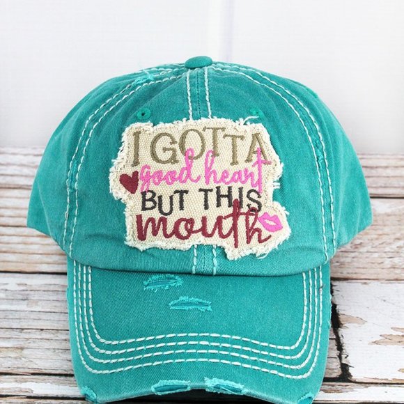 NWT Distressed Good Heart Cap - Picture 1 of 3